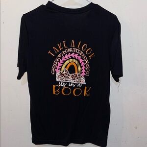 Black Tee with “Reading Rainbow” Quote